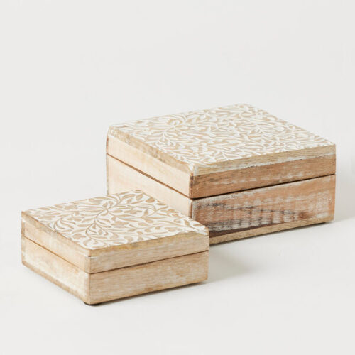 Ambretta square boxes -  set of 2