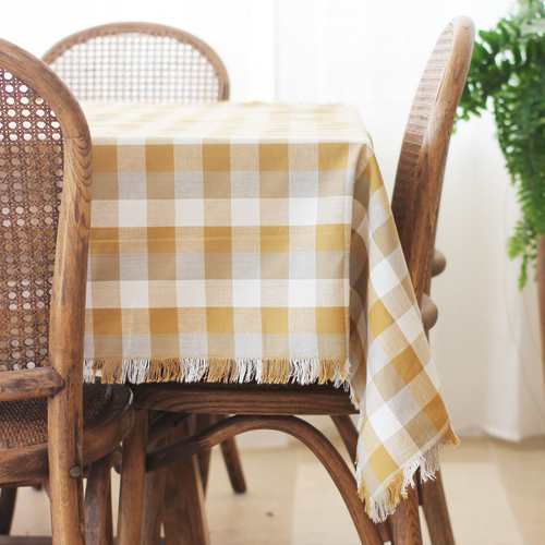 Double check tablecloth - Yellow Sunset